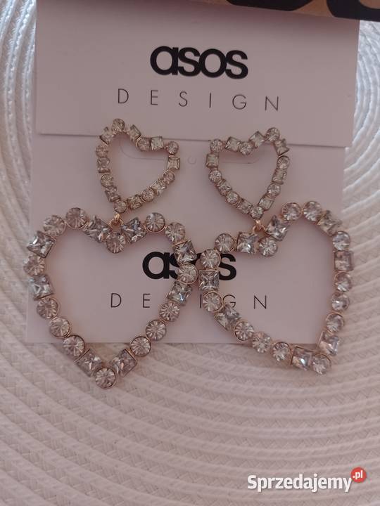 ASOS Wytworne duże kolczyki z Londynu serca NOWE Kraków