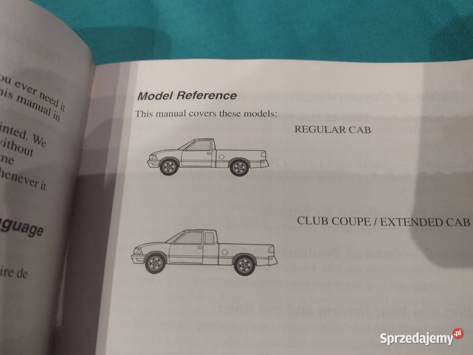 GMC SONOMA 1994 Instrukcja Obslugi książka Etui Poradniki, albumy i reportaże łódzkie Łódź