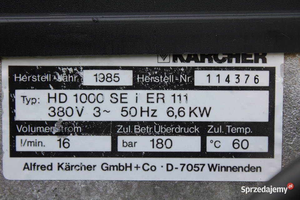 Myjka Karcher HD 1000 SEI Gwarancja Wysyłka Radom sprzedam