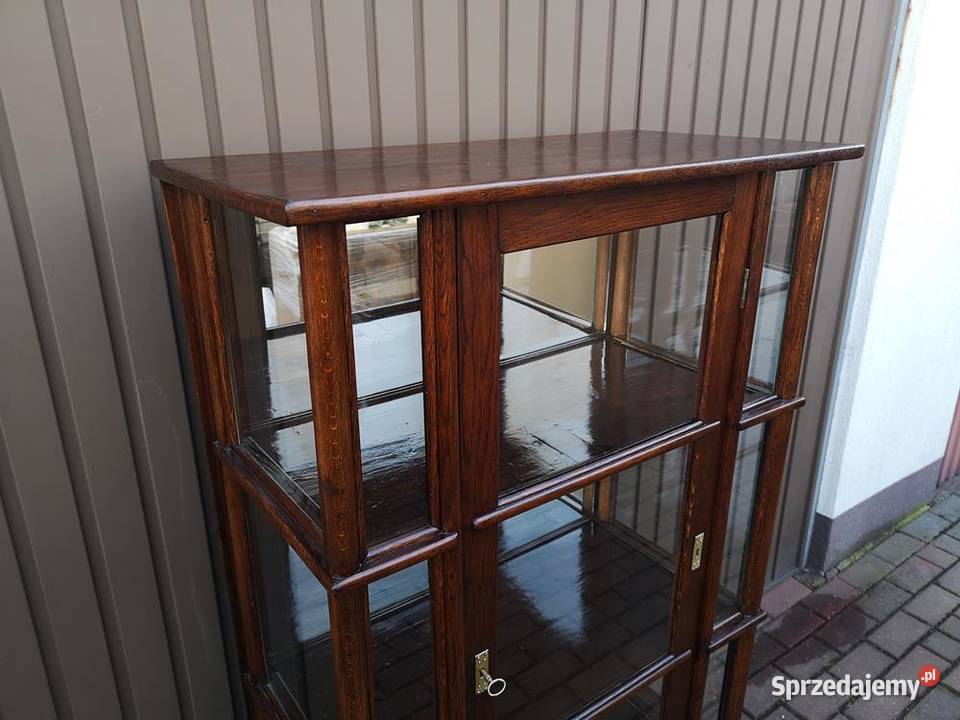 Witryna Serwantka Dębowa Unikat Politura Stara wielkopolskie Swarzędz sprzedam
