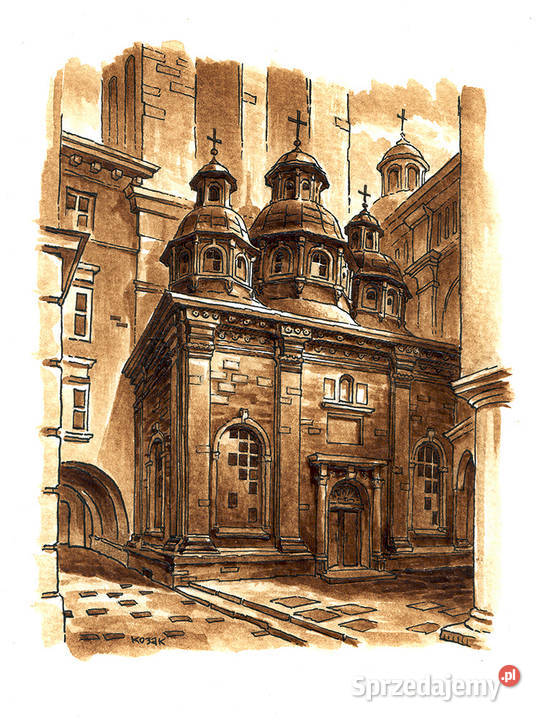 Grafika Lwów Kaplica Trzech Świętych Warszawa
