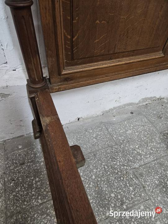 Stare dębowe łóżko eklektyczne Francja Nowy Sącz sprzedam