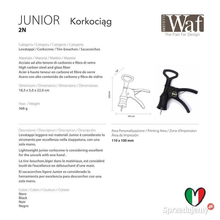 Korkociąg WAF profesjonalny barmański otwieracz