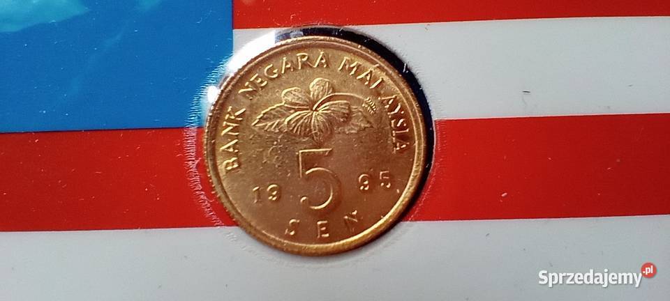 Stare monety Set 1995 1996 Malezja kolor złota Lesko