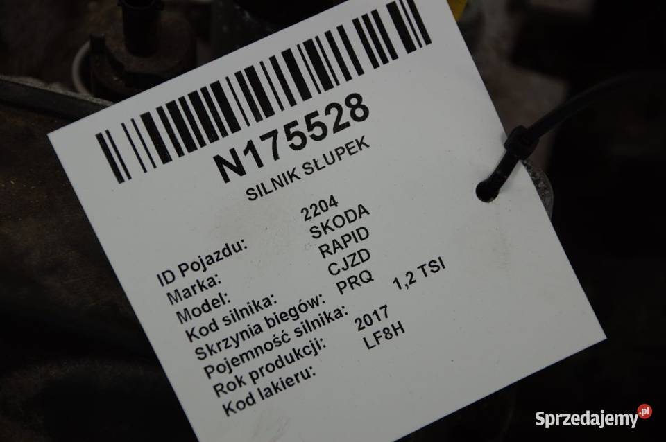 SILNIK SŁUPEK SKODA RAPID 12 TSI CJZ kujawsko-pomorskie Lipno