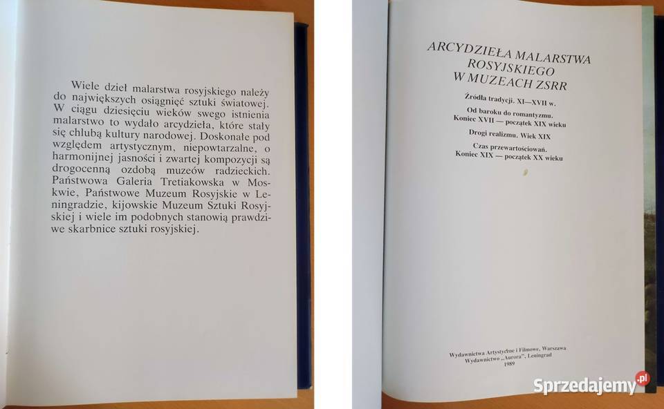 Arcydzieła malarstwa rosyjskiego w muzeach ZSRR ISBN 5730001509 Proza i poezja świętokrzyskie Kielce