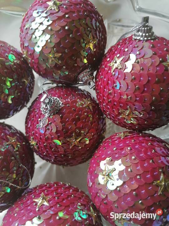ozdoba bombka cekinowa 5 hand made Sierpc sprzedam