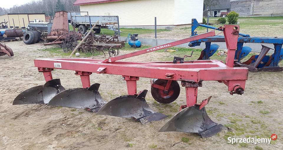 Pług zagonowy Duży 4skibowy 70 wysoka słupica nieuszkodzony Rolnictwo sprzedam