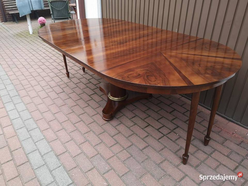Stół ArtDeco Orzech Biedermeier Unikat Okrągły Antyki, Sztuka, Kolekcje wielkopolskie Swarzędz