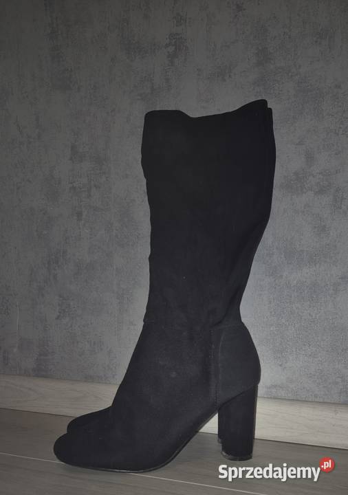 Kozaki damskie na obcasie 36 czarny Łódź