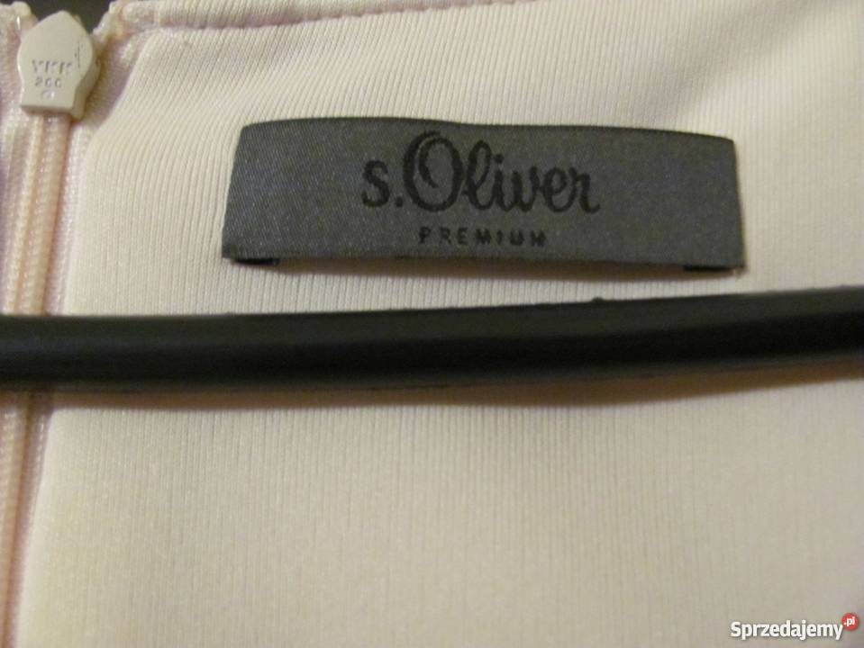 Sukienka beżowa S Olivier koktajlowa 42 uk 12 Zamość