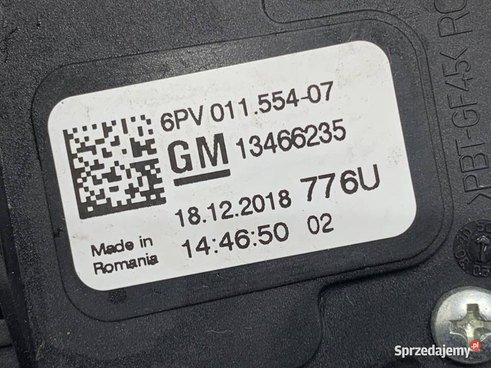 POTENCJOMETR GAZU OPEL ASTRA K 13466235 14 150