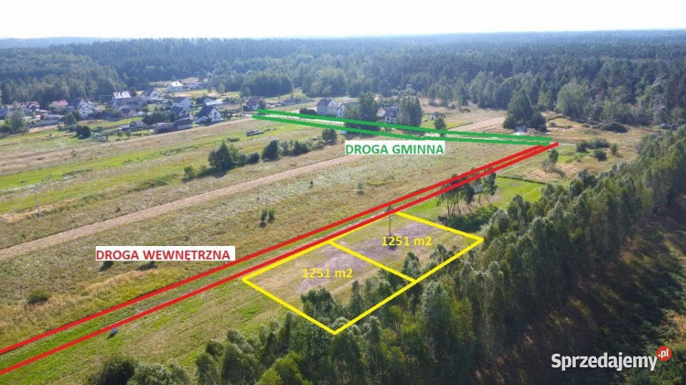 sprzedaży działki Daleszyce 1251m2 105zł/m2