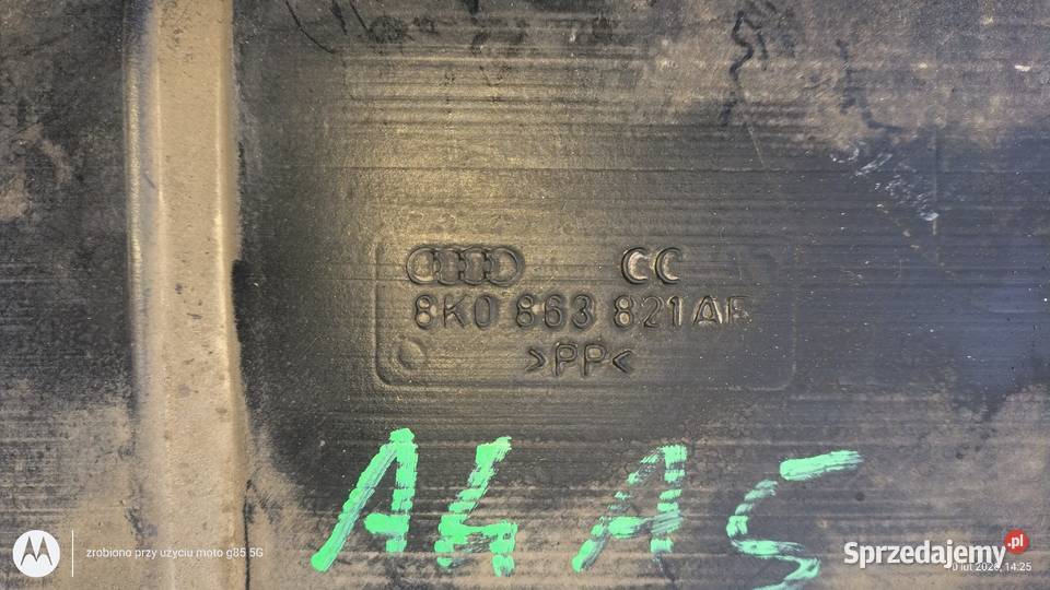 Osłona pod silnik i skrzynię biegów A4 B8 A5 8t Lubin