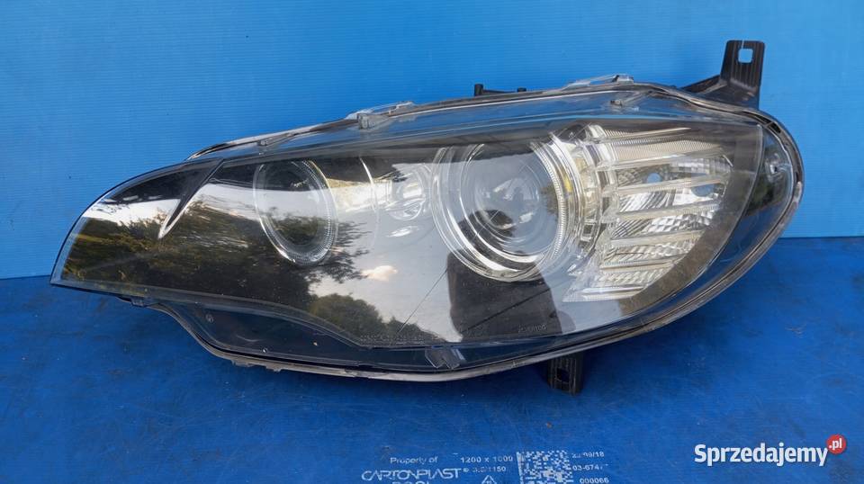 LAMPA LEWY PRZÓD REFLEKTOR EU 7271357 BMW X6 E71 Części samochodowe Nowy Tomyśl sprzedam