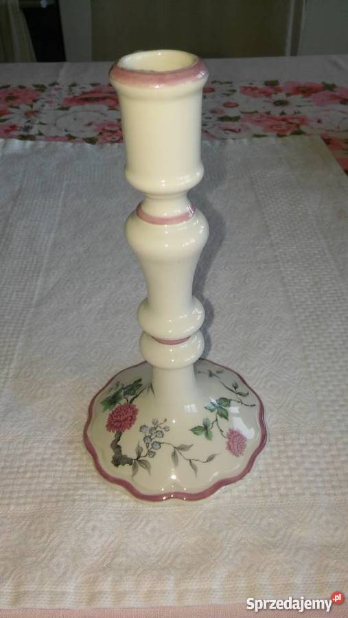 piękny porcelanowy świecznik angielska Gdańsk sprzedam