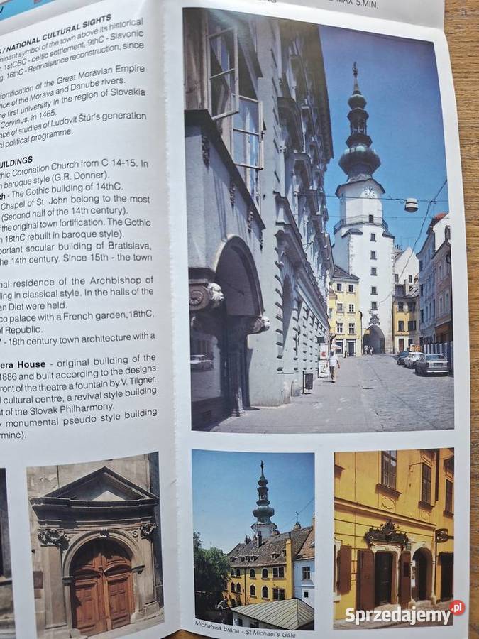 Bratislava plan miasta town plan inf turystyczny Kraków