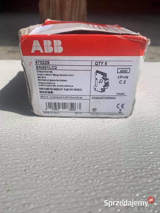 ABB circuit Breaker 1 Module 1PN 45 KA SN201LC2 Warszawa
