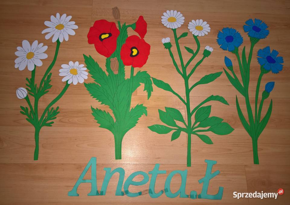 Dekoracje wiosenno letnie kwiaty z brystolu Pozostałe Ryki