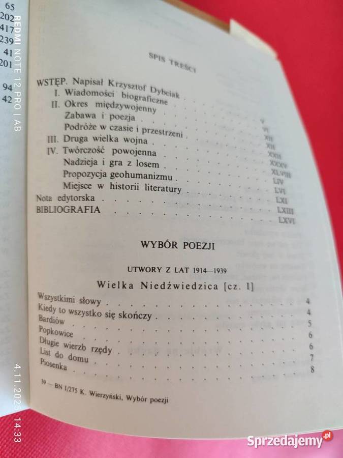 K Wierzyński Wybór poezji Biblioteka Narodowa BN Katowice sprzedam