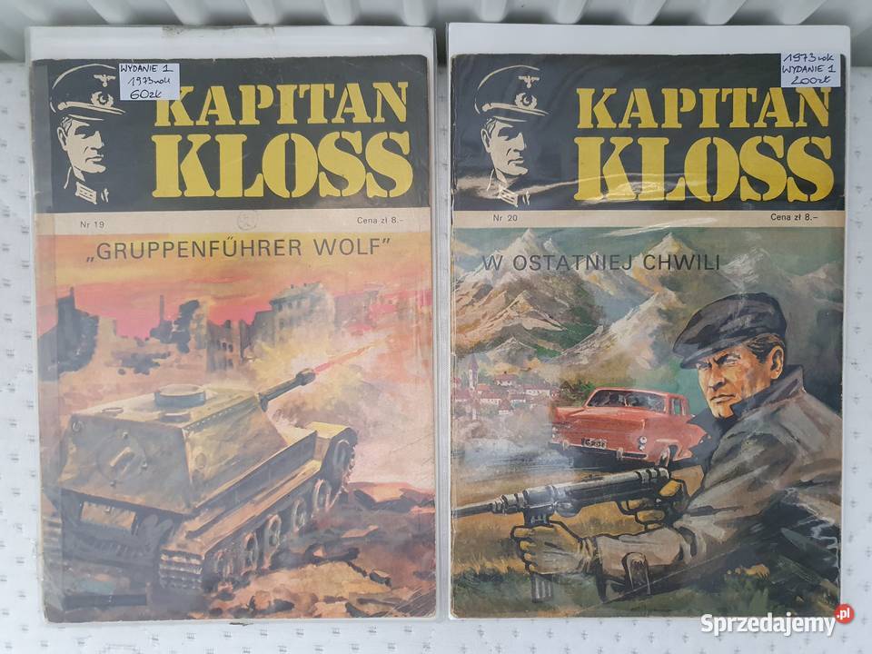 Kapitan Kloss zestaw 12 komiksów wydanie 1 lata Gdynia