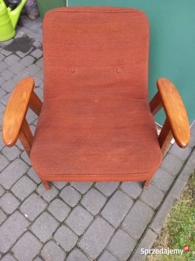 Stary fotel 366 Józefa Chierowskiego prl vintage wielkopolskie Rawicz sprzedam