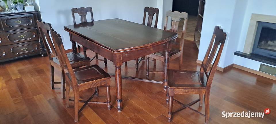 Stary antyczny stół i krzesła Bielsko-Biała