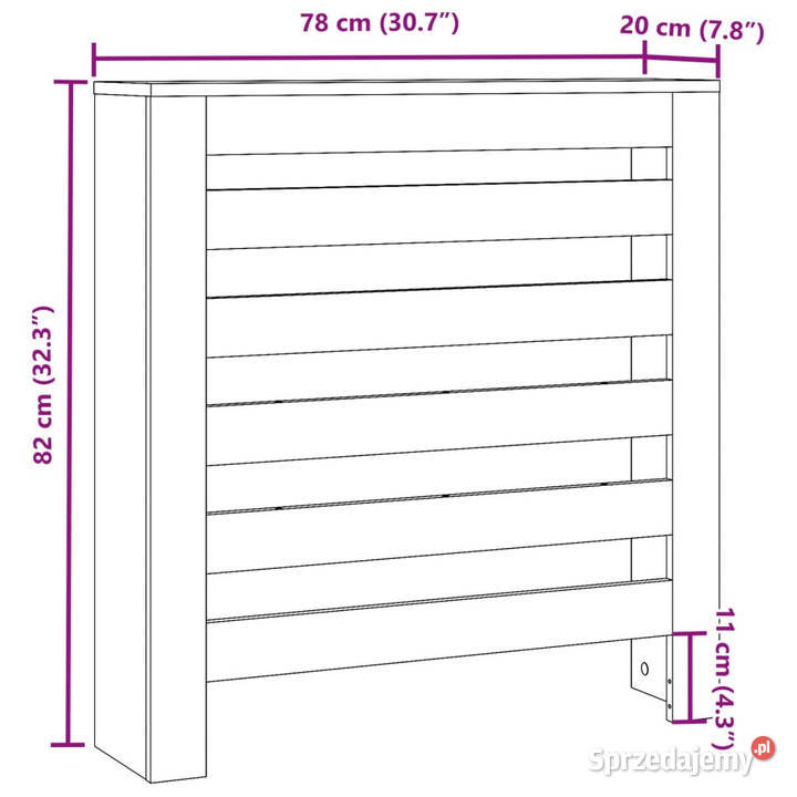 Osłona na grzejnik czarna 78x20x82 materiał mazowieckie Warszawa sprzedam