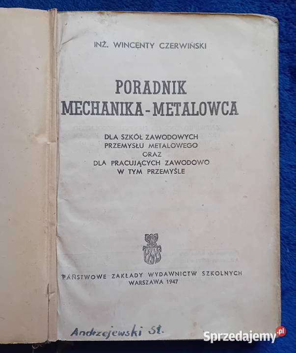 Inż Wincenty Czerwiński Poradnik Antykwariat