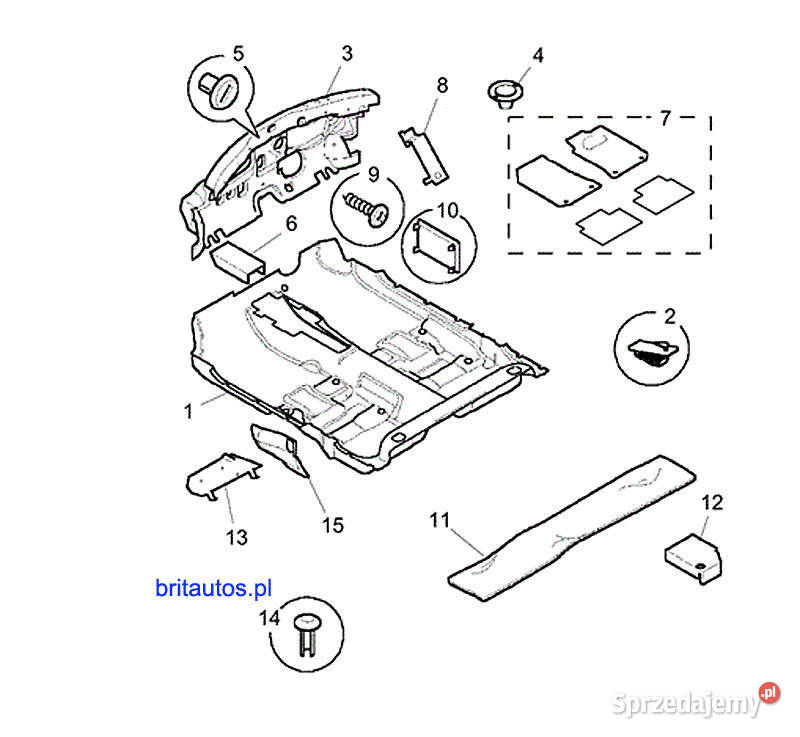 PODNÓŻEK FOOTREST ROVER 75 MG ZT EAY100340PMA osobowe wielkopolskie