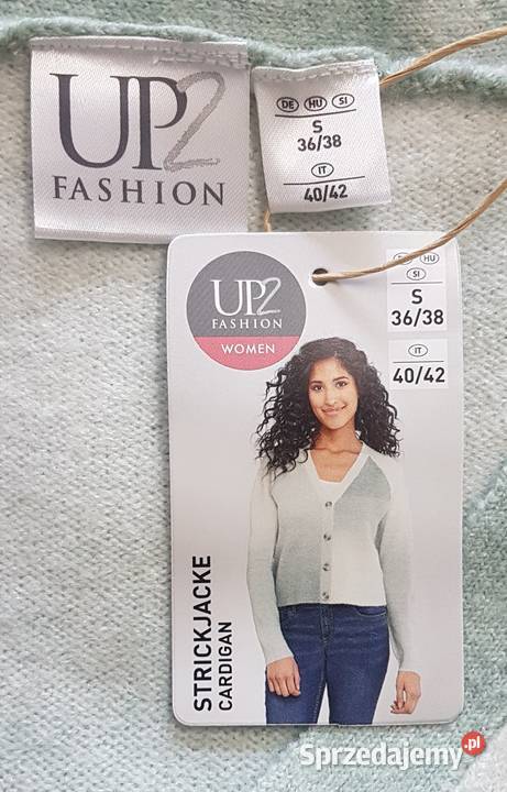 Damski ciepły zielony ombre sweter z długim sprzedam