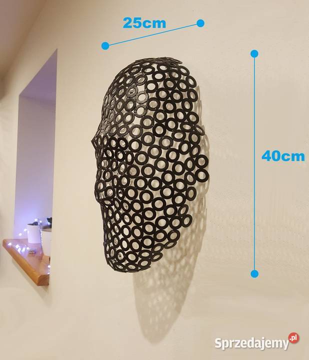 Rzeźba twarz 3D retro vintage industrial podkarpackie Jeżowe