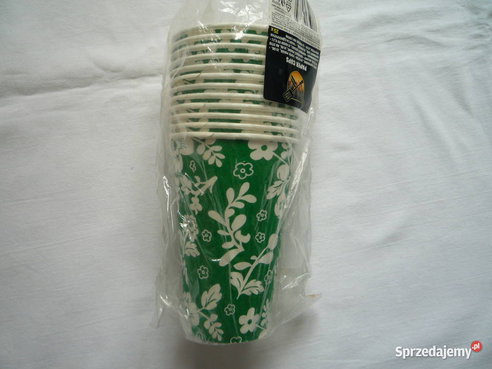 Talerzyki 21 Kubki zielone Papierowe 12 odcienie zieleni Szczecin sprzedam