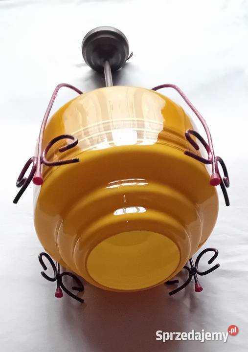 Lampa sufitowa z PRL Mid Century Design lata 50e wielkopolskie