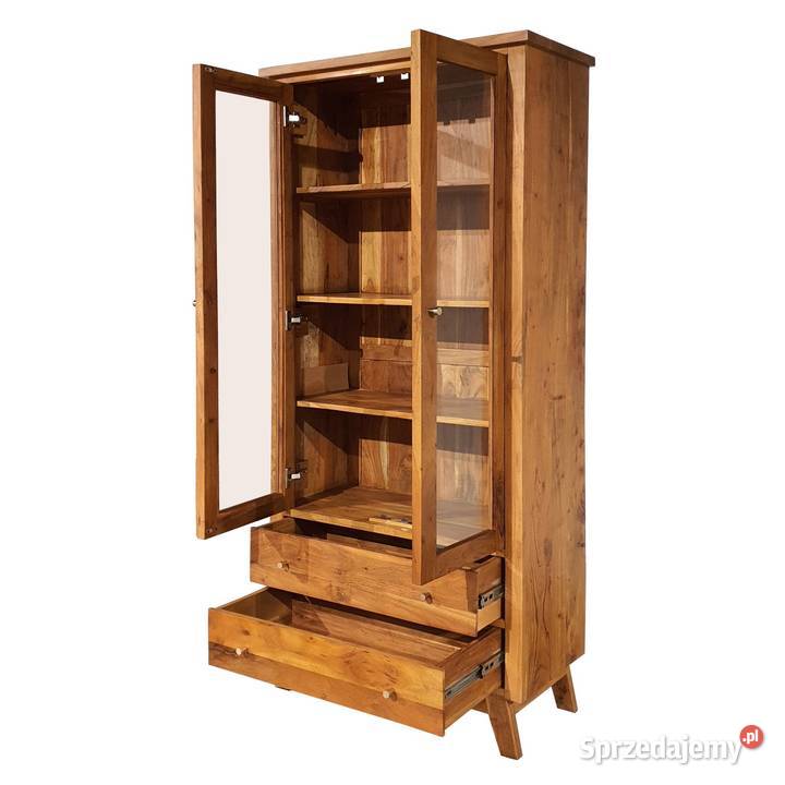 Witryna drewniana 90 przeszklona BONN z 90cm