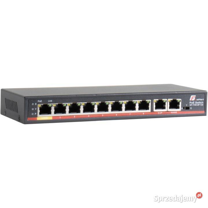 Switch POE GetFort 8FE x POE 2FE UPLINK 120W POE