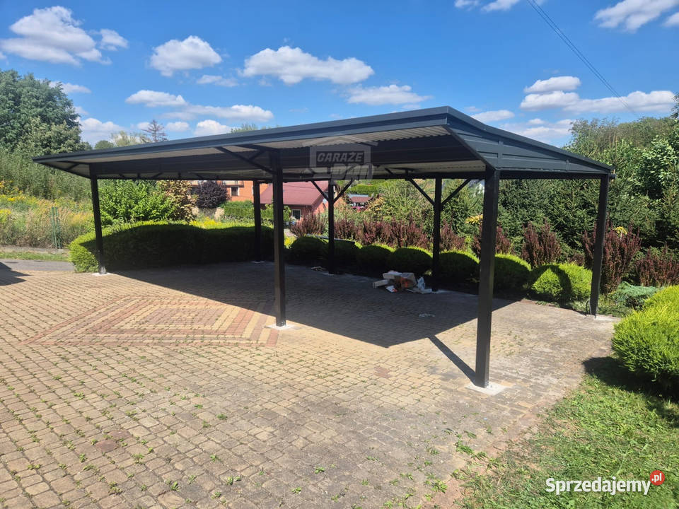 Wiata samochodowa CarPort 8x5 m wypust dachu 1m samodzielny kujawsko-pomorskie Toruń