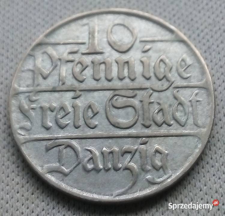 WOLNE MIASTO GDAŃSK10 FENIGÓW1923 rCuNi Legionowo