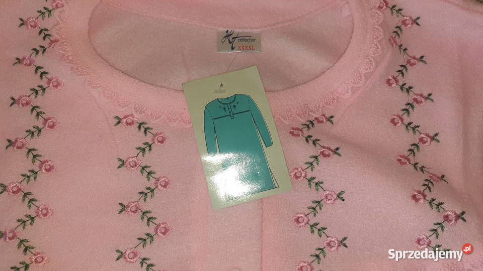 Koszula nocna XXXXL frote różowa gorset Warszawa
