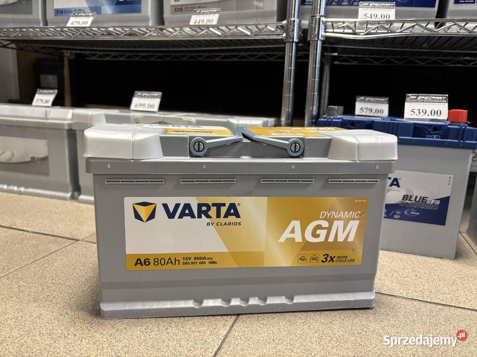 Akumulator 80ah 800a Varta A6 AGM łódzkie Zduńska Wola sprzedam