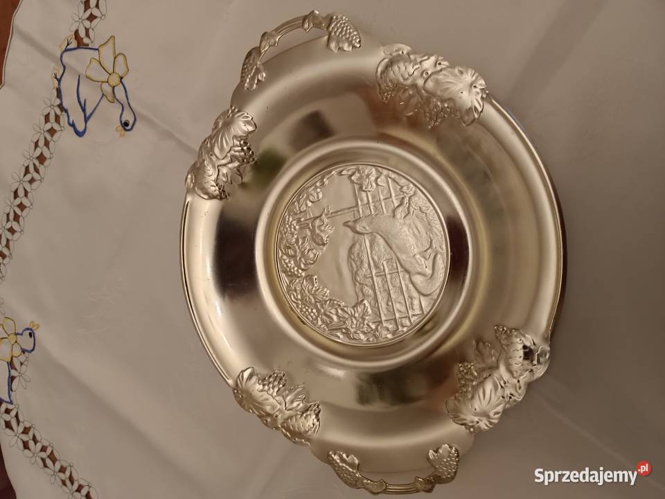 Talerz ozdobny z uchwytami Łąki Kozielskie