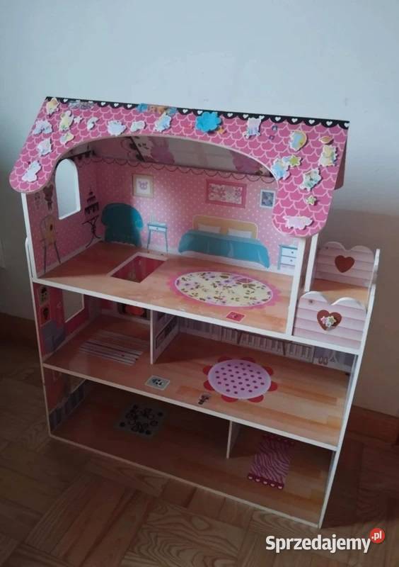 Duży drewniany domek lalek BoboSan 3 piętra 5