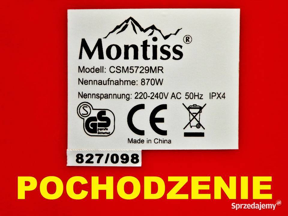 Zbiornik wody do mopa parowego Montiss CSM5729MR Bydgoszcz