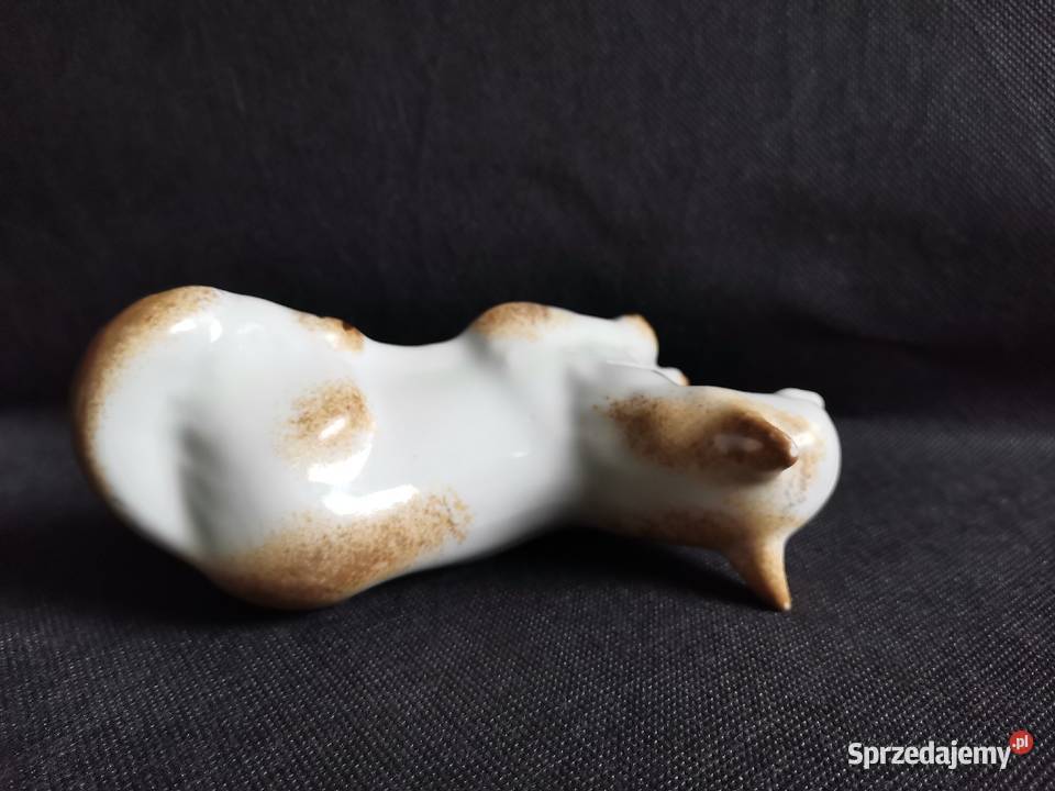 Stara figurka Pies Shiba Inu porcelana Połonne śląskie Katowice