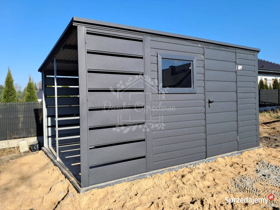 Schowek domek ogrodowy 25x2m wiata 1m okno wielkopolskie Września