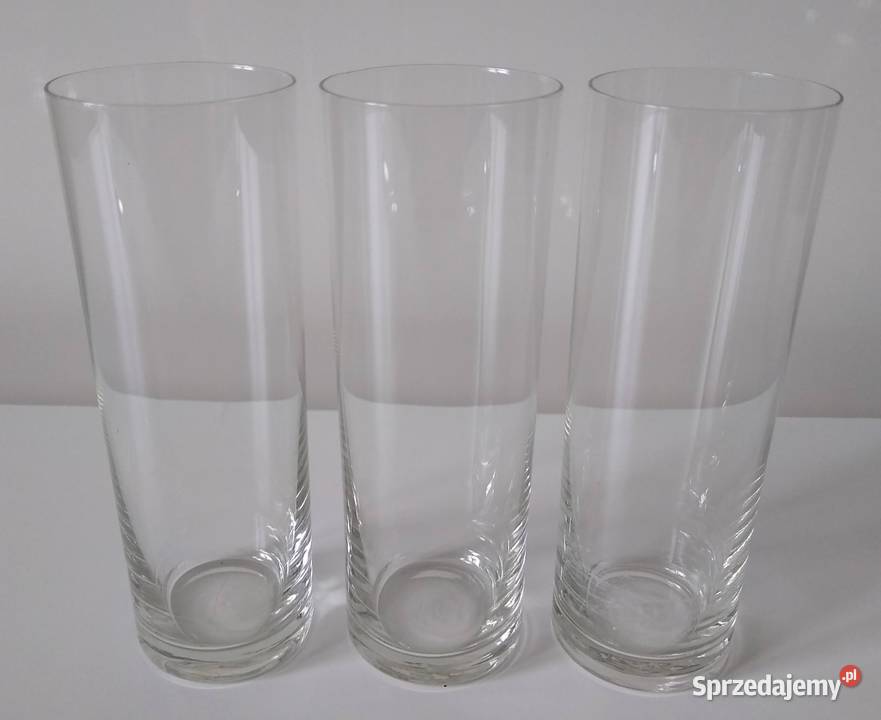 Szklanki wysokie i wąskie 3 sztuki Antyki, Sztuka, Kolekcje pomorskie Gdańsk