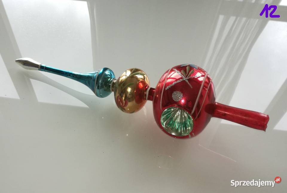 Stare szklane bombki choinkowe z czasów PRL na Warszawa