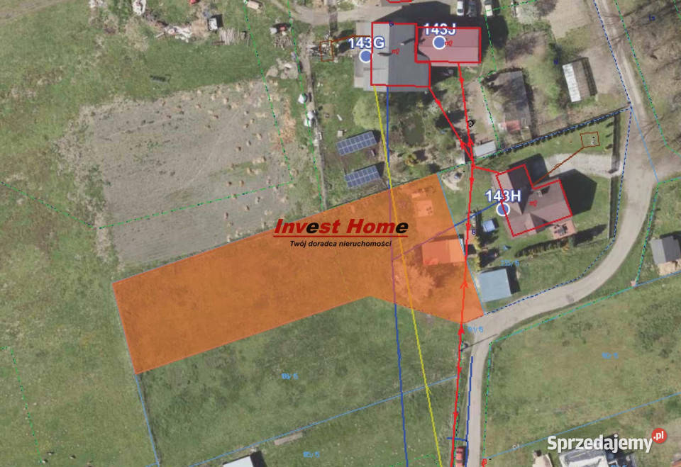 sprzedaży działki Bełk 1691m2 budowlana