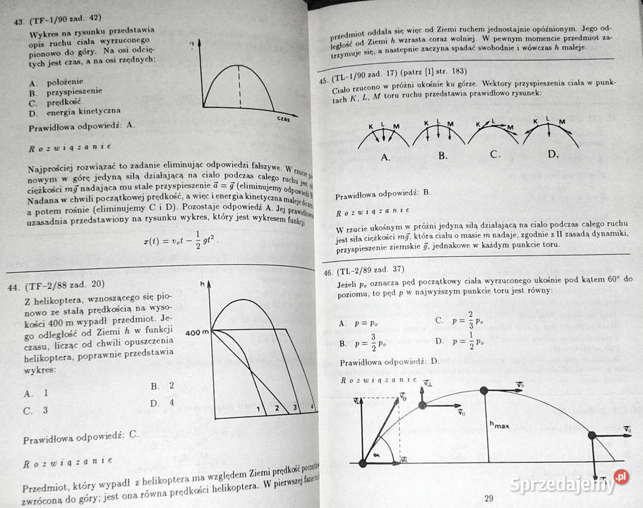 Rozwiązania testów z fizyki 19881990 Barbara Chełm