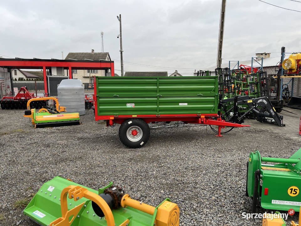 Przyczepa rolnicza jednoosiowa 35t GOMAR nieuszkodzony Węgrów